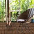 thumbnail image 4 of FlooringInc Helios Outdoor 6 Slat Interlocking Deck Tiles, 12"x12", 11 Tiles (11 Sqft), Brazilian Brown, 4 of 6