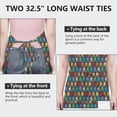 thumbnail image 6 of Multicolor Bigfoot Pattern Apron-Garden Aprons for Women with Pockets-Cotton Linen Waterproof Kitchen Cooking Gardening Aprons Adjustable for Kitchen,Cooking,BBQ and Salon 33x27 Inch, 6 of 7