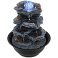 thumbnail image 1 of Gymax Tabletop Water Fountain w/Rolling Crystal Ball Color-Changing LED Light Pump, 1 of 10