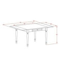 thumbnail image 3 of HomeStock Gothic Grandeur Dining Table Set Consists of a Rectangle Kitchen Table with Dropleaf and Padded Chairs, Linen White, Modern Dining Table Set for Small Spaces-Color:Platinum Gray,Size:3 Piece, 3 of 6