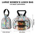 thumbnail image 5 of Colorful Sports Items Pattern Drawstring Lunch Bag Women - Drawstring Lunch Bag Insulated for Work Office - Stain-Resistant Large Lunchbags for Women with Multi-Pockets, 5 of 6