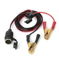 thumbnail image 3 of Car 12V 24V Female Car  Socket to Battery Alligator Crocodile Clips Connector 2FT Car Battery Clamp-on Extension Charge Cable, 3 of 6