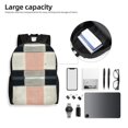 thumbnail image 6 of Single Side Full Backpack 16.1×11.8×4.5in Large Capacity Breathable Shoulder Belt Leisure Simple And Strong Bearing Capacity Argyle Plaid Lightcoral_2, 6 of 8