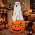 thumbnail image 5 of Hvmvliv 4.6FT Tall Halloween Inflatable Pumpkin Ghost with Built-in Blower for Outdoor Yard Party Luminous Decoration, 5 of 6