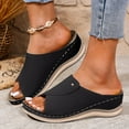 thumbnail image 2 of Women's Fish Mouth Shoes Platform Wedge Slippers Orthopedic Shoes Ergonomic & Non Sandals For Pain Relief Orthopaedic Open Toe Slippers Summer Shoes, 2 of 6