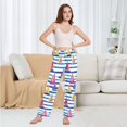 thumbnail image 6 of FORMRS Women's Pajama Pants with Pockets Soft Comfy Loungewear Sleep Bottom, Sizes S-2XL, Blue Hand Drawn Sailboats, 6 of 8