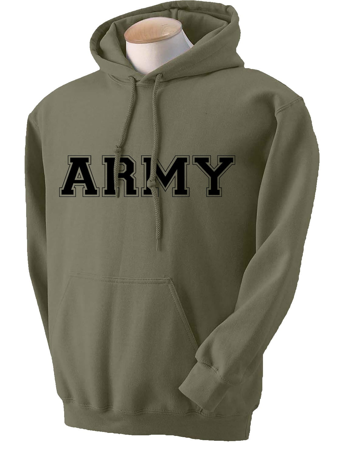 Athletic ARMY Hooded Sweatshirt in Military Green - Walmart.com