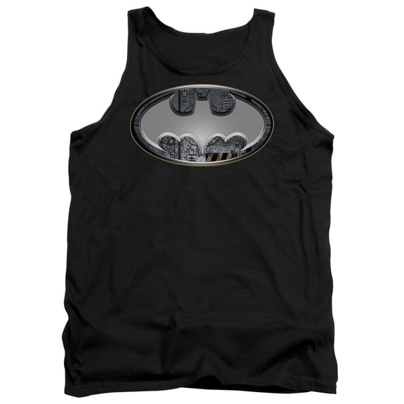 Batman Steel Wall Shield Adult Tank Top Black