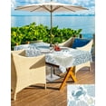 thumbnail image 5 of nqOlkjepod Teal Blue Crab Coastal Outdoor Tablecloth with Umbrella Hole & Zipper, Summer Coral Nautical Rectangle Table Cover 60x84 Inch, Dining Waterproof Table Cloth Protector for Patio/Party, 5 of 7
