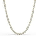 thumbnail image 2 of 10 Carat TW, E-F Color, VS1-VS2 Clarity, Lab Grown Diamond Straight Line 4 Prong Tennis Necklace in 14K Yellow Gold - 20 Inches, 2 of 4