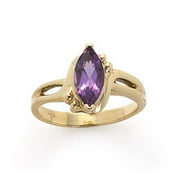 14kt Gold Marquise Amethyst Ring