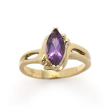 14kt Gold Marquise Amethyst Ring