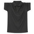 thumbnail image 2 of ZRGHAOYLQ Mens Solid Color Button Up Shirts Short Sleeve Plus Size Tshirts Big and Tall Turndown Collar Henley Shirt Loose Fit Cotton Tees Tops with Pockets, 2 of 8