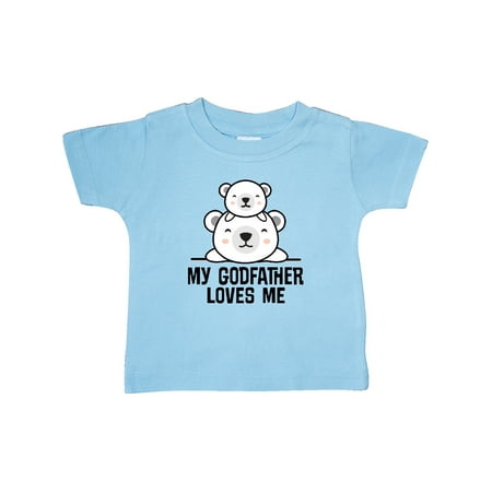 

Inktastic My Godfather Loves Me Godson Bear Gift Baby Boy or Baby Girl T-Shirt