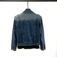 thumbnail image 5 of Maoxin Jackets for Men Solid Color Button Pocket Slim Fashion Casual Work Denim Jacket Blue 2XL, 5 of 5