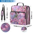 thumbnail image 3 of Water-Resistant 3-Ring Binder Organizer with Multiple Pockets Zipper Binder Bag for Office Beautiful Pink Hummingbird, 3 of 8