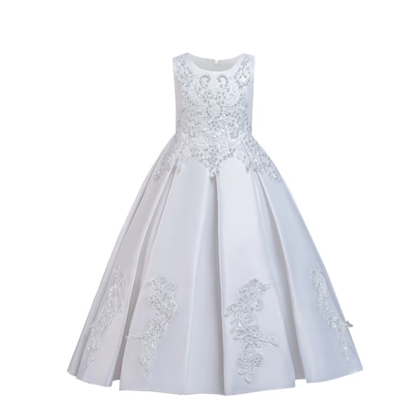 BintaRealwax Flower Girls Princess Ball Gown Dress Wedding Flower Girl's Cute Evening Dress