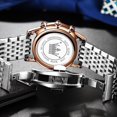 thumbnail image 3 of Men's Business Chronograph Quartz Calendar Luminous Waterproof white Dial Watch Valentine's Day Gift, 3 of 14