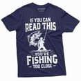 thumbnail image 4 of Men'S Funny Fishing Too Close T-Shirt Humor Fisherman Gift Novelty Tee Shirt (3X-Large Grey), 4 of 6