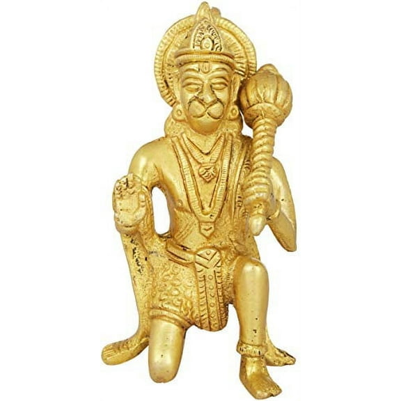 Exotic India Hanuman Ji in Ashirwad Mudra - Brass Statue