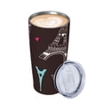 thumbnail image 3 of Kll Eiffel Tower Stainless Steel Vacuum Insulated Coffee Cup 20 Oz Insulated Travel Mug Water Cup With Leak-Proof Straw Lid & Flip Lid,1 Metal Straws,1 Cleaning Brush, 3 of 8