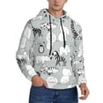 thumbnail image 2 of Sikiie African Animals Men's Hoodie, Essentials Hoodie, Sweatshirt, Pullover Hooded Sweatshirt for Men-XX-Large, 2 of 7