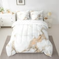 thumbnail image 2 of YST White Marble 7-Piece Comforter Set, Twin, Light Grey, Abstract Marbling, Watercolor Design, 2 of 4