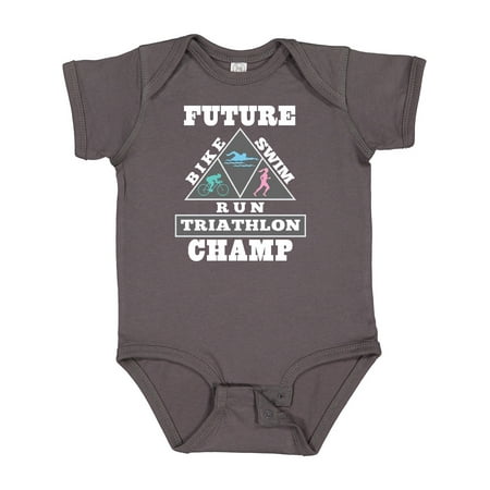 

Inktastic Future Triathlon Champ Run Swim Gift Baby Boy or Baby Girl Bodysuit