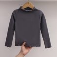 thumbnail image 4 of Child Girls Long Sleeve Shirt for 6 12 18 24 Months 3T 4T 5T 6T 7T 8T 9T 10T 11T 12T Fall Clothes Solid Basic Long Sleeve T Shirt Casual Mock Neck Tshirt Girls Tops, 4 of 5