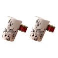 thumbnail image 1 of Bearachild Taza de jugo Taza de agua refrescante con múltiples opciones de color Tamaño portátil Novedad Taza de notas musicales Tambor rojo tambor rojo 10x7.5 cm 2Conjunto, 1 of 1