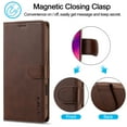 thumbnail image 6 of for iPhone 16 Plus Flip Wallet Case, Classic Card Slots Kickstand Strong Magnetic Premium PU Leather Drop Protective Shockproof Phone Case for iPhone 16 Plus, Brown, 6 of 7