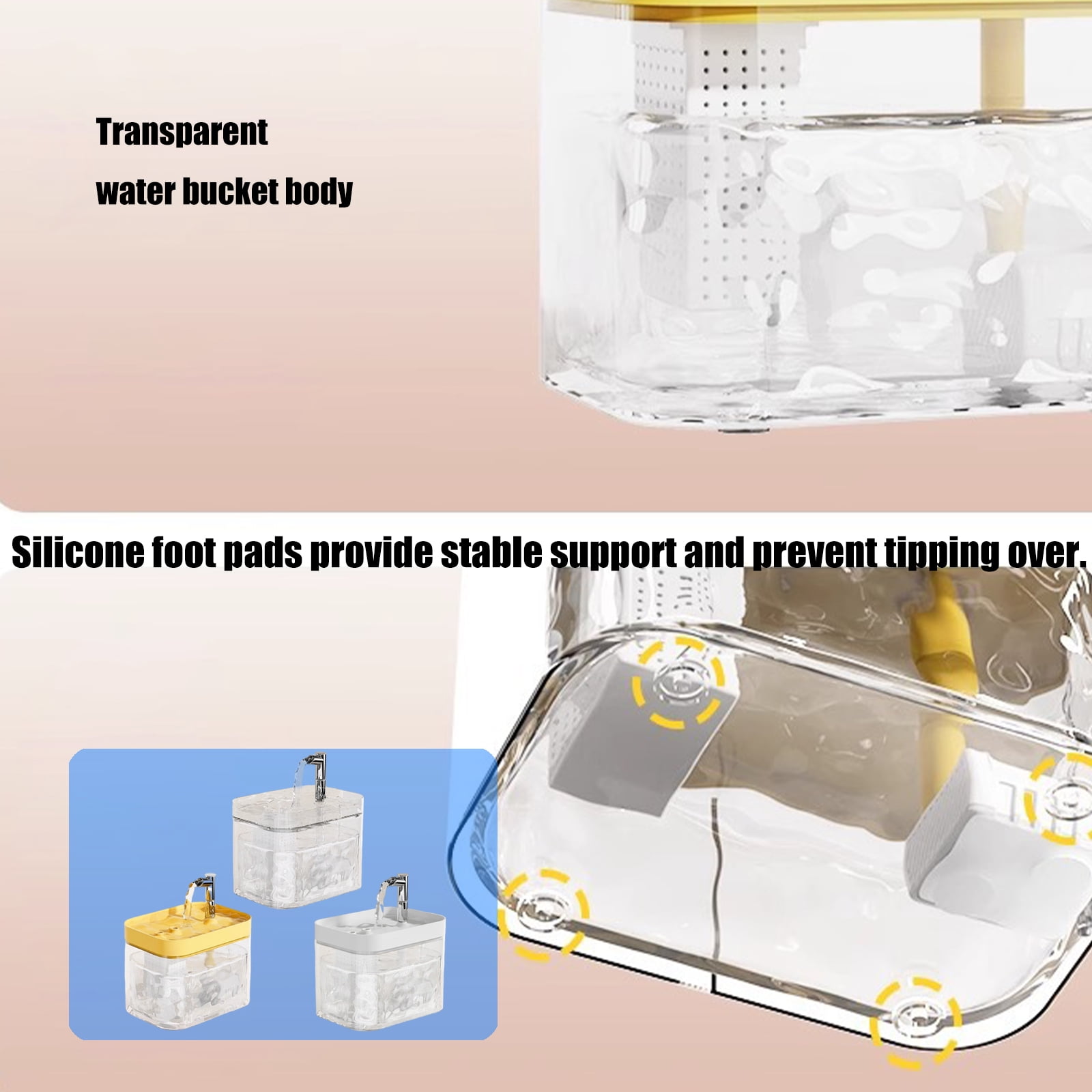Quiet Automatic Dog Waterer Dispenser Mute Indoor Pet Drinking Fountain Easy to Drink