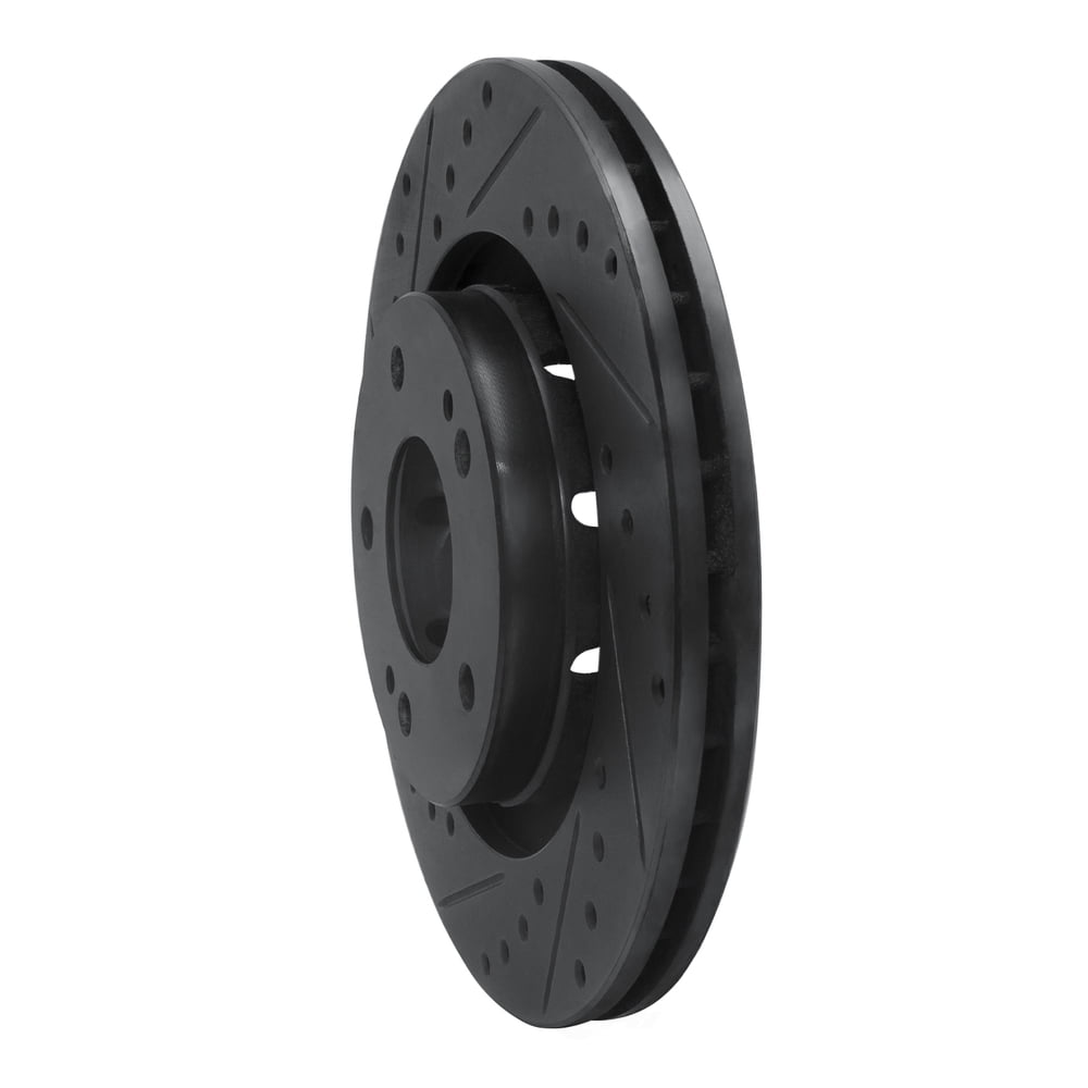 Dynamic Friction Company 633-72061L DFC Brake Rotor - Drilled And Slotted - Black