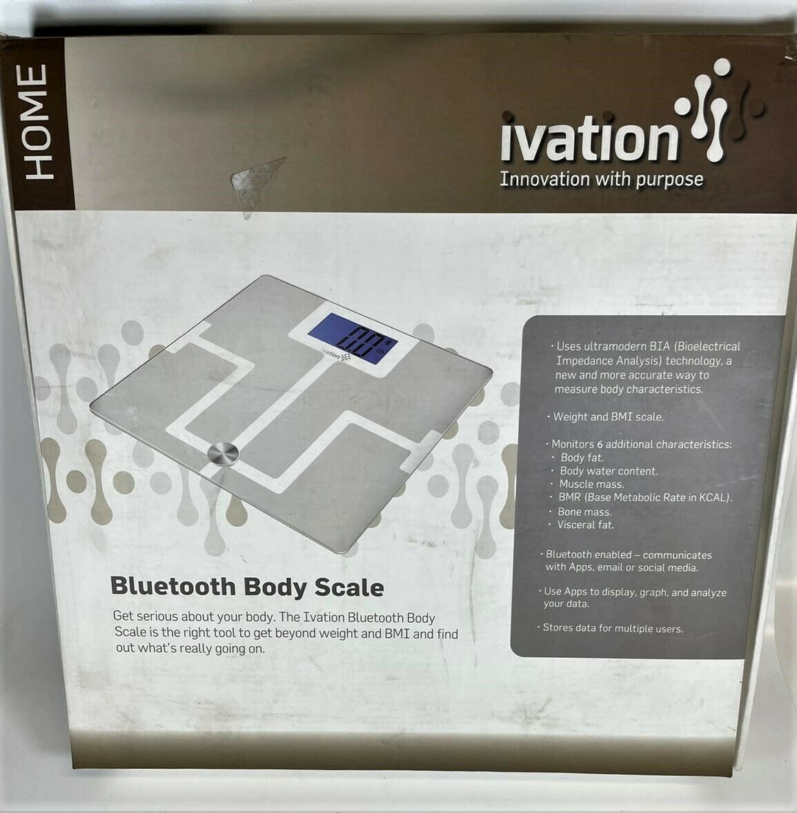 Digital Scale Smart Bluetooth Scale w/ Free App For Iphone, Ipad, Ipod –  Ivation Products