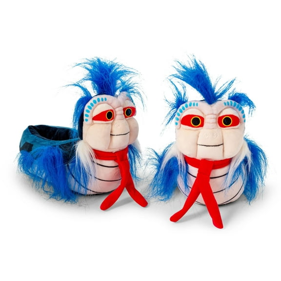 Labyrinth Ello Worm Plush Slippers, One Size Fits Most, Blue