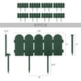 thumbnail image 3 of Garden Border Edging: Wooden Fence Design - 8pcs Green Yard Landscaping Fence Liner Lawn Edge Barrier - 10ft Kit of Decorative Lawn Landscape Panels Elements -Landscaping Edging-GMT-10374-B08, 3 of 18