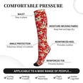 thumbnail image 3 of Lsque Lilies Flowers Pattern Sport Compression Socks for Men & Women 15-20 mmHg Knee High Nurse Pregnant Running Medical and Travel Athletic, 3 of 6