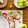 thumbnail image 4 of Sm:)e Strawberry Summer Placemats Set of 4 Buffalo Plaid Check Spring Summer Fruit Birthday Baby Shower Party Kitchen Dining Home Decoration,12 x 18 Inch, 4 of 7