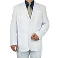 thumbnail image 4 of Stylish 2pc. Men's Regular Fit Dress Suit with 1 Free Pair of Socks - White 48L, 4 of 6