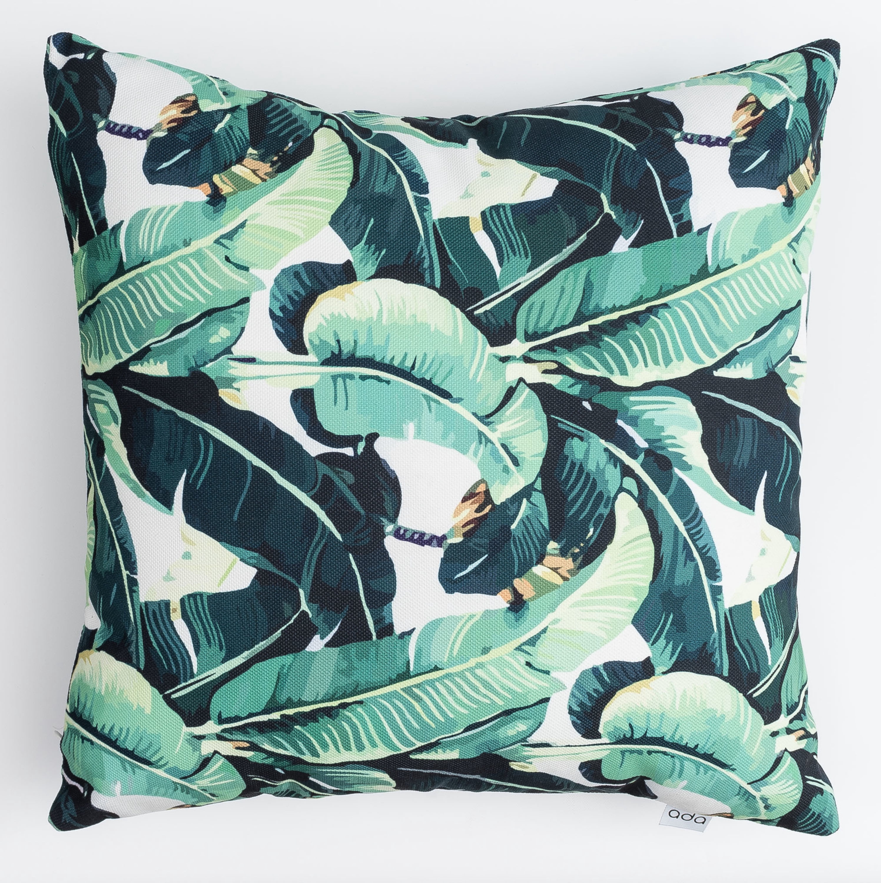 Ada Home Decor Decorative Square Throw Pillow, 18" x 18", Greenery Printed