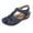 Blue, variant on Jsaierl Womens Orthopedic Sandals Casual Summer Close Toe Sandals Comfy Hollow Out Sandals Arch Support Walking Beach Sandal Size 7.5