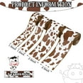 thumbnail image 2 of Dalrosia Brown Cow Wired Edge Ribbon Brown White Cow Patterned Burlap Ribbon Animal Print Fabric Ribbon for Gift Wrapping Wreath Making Craft Supplies, 2 of 5