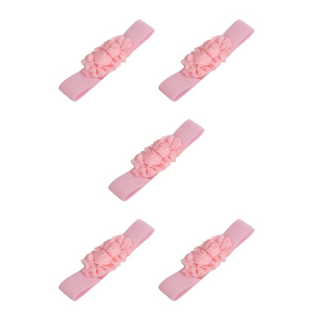 Guardurnaity Cinturón de mujer Correas de vestir Cintura femenina Cinturones de niña para decoración Rosa Rosa 5piezas Guardurnaity CBP256347