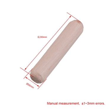 BQLZR 1000x Goupille d'Eucalyptus Cannelée Tige de Goupille de Bois 3cm