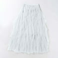 thumbnail image 2 of Besolor Women's Tulle Skirt Formal Elastic High Wiasted Mesh Asymmetrical A-Line Layered Long Midi Party Prom Skirts, 2 of 3
