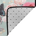 thumbnail image 3 of DouZhe Vintage Pink Roses Butterflie Pattern Area Rugs Non-Slip Machine Washable Floor Mat, Style Carpet Doormat, 63x48 inches, 3 of 6