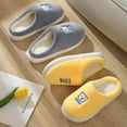 thumbnail image 5 of Vedolay House Slippers for Women Men Soft Plush Cozy House Slippers Slip-On Slippers Yellow,38-39, 5 of 5