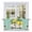 Turquoise, variant on Summer Lemon Tier Curtains, Spring Bees Turquoise Plaid Light Filtering Kitchen Curtains, 2Pcs Rod Pocket Half Window Treatments Panels for Sink Cafe Cabinet Camper 27.5x36 Inches