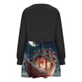 thumbnail image 2 of Qiopertar Robe à Manches Longues Imprimée Col Rond pour Femmes en Solde à Moins de 5$ en Solde, 2 of 7