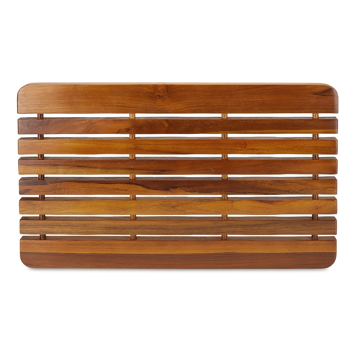 TeakCraft Teak Shower Mat, 24 Inch Non-Sliding Sauna, Spa, Bath Mat, The Troy
